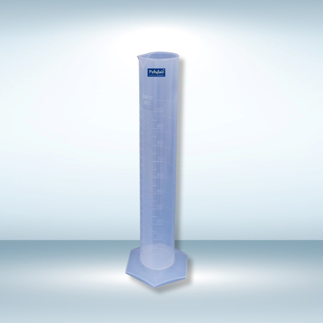 Plastic Measuring Cylinder (Hexagonal Base _ 1000 ml)