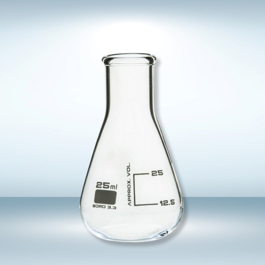 Borosilicate Conical _ Erlenmeyer Flask (25 ML)