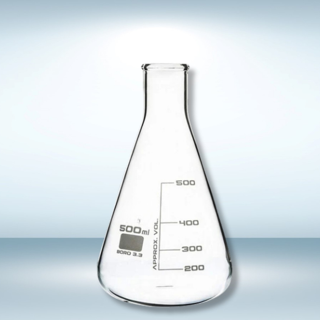 Borosilicate Conical _ Erlenmeyer Flask (500 ML)