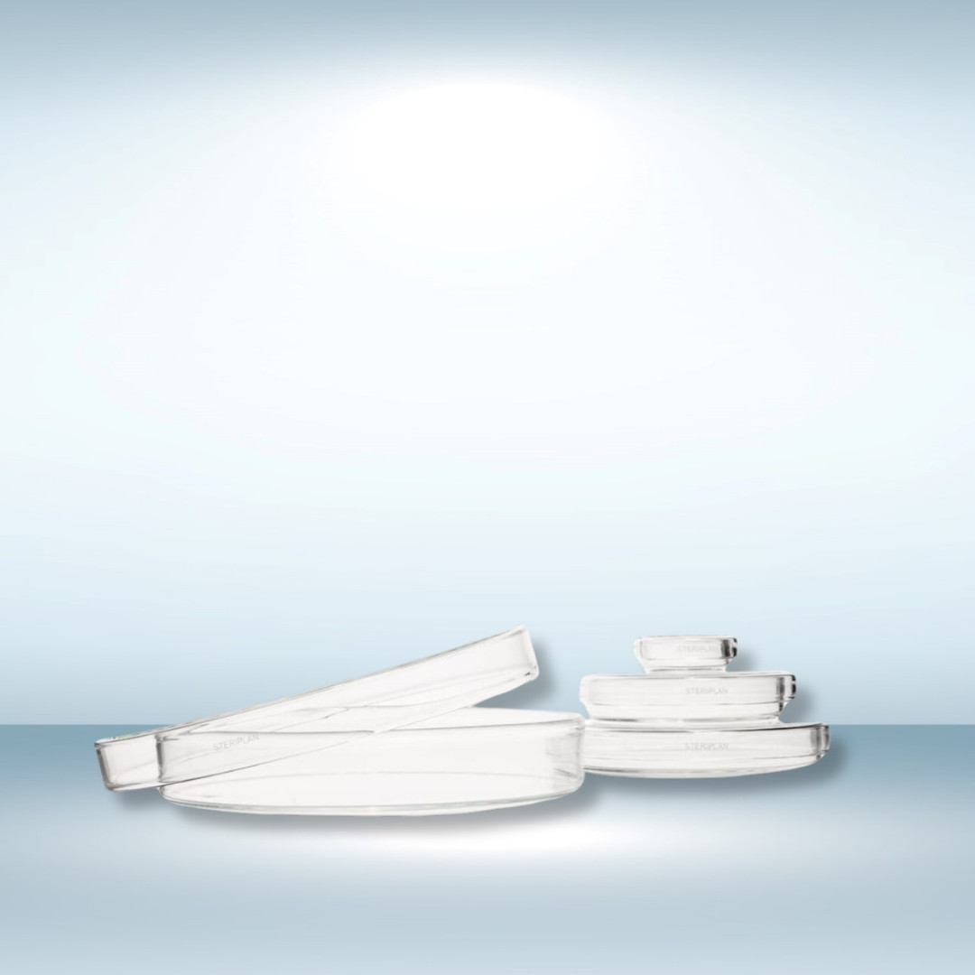 Glass Petri Plates (Autoclavable 75mm) - Pack of 12